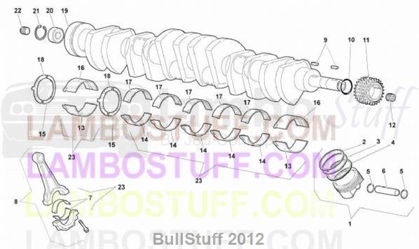 2003 Lamborghini MURCIELAGO COUPE EUROPE CRANK GEARS (14.01.00)